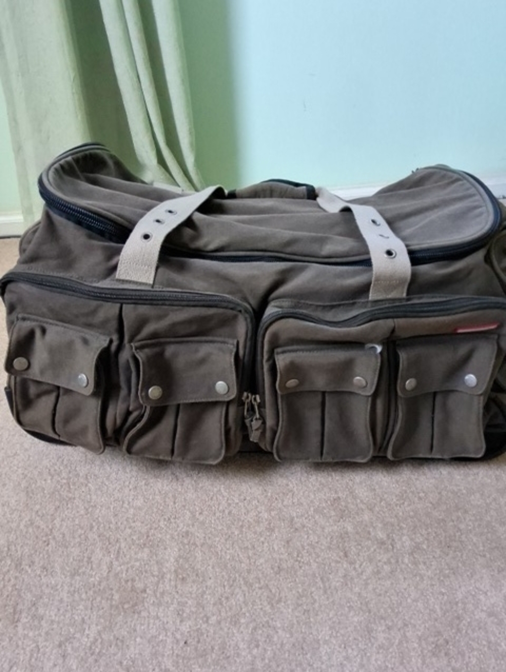 Unionbay Men's Canvas Carry On Duffel Bag in Olive Brown